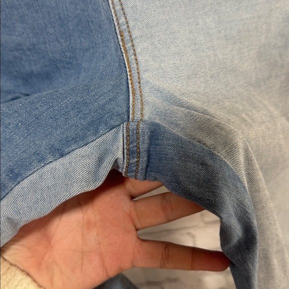 Altar'd State Patchwork Blue Denim Flare Jeans Size 29 - Picture 4 of 10